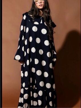 New! Dressed in LALA Doing What I Damn Well Please Polka Dot Maxi Dress - S